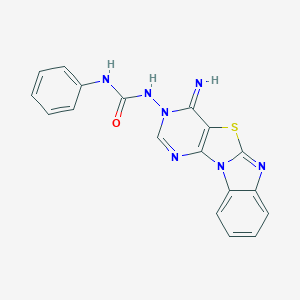 molecular formula C18H13N7OS B292887 N-(4-iminopyrimido[4',5':4,5][1,3]thiazolo[3,2-a]benzimidazol-3(4H)-yl)-N'-phenylurea 