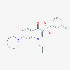 7-azepan-1-yl-3-[(3-chlorophenyl)sulfonyl]-6-fluoro-1-propylquinolin-4(1H)-one