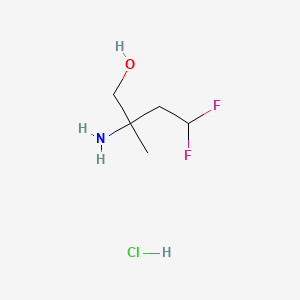 molecular formula C5H12ClF2NO B2928900 2-Amino-4,4-difluoro-2-methylbutan-1-OL hcl CAS No. 2375259-78-0