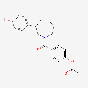 molecular formula C21H22FNO3 B2928921 4-(3-(4-Fluorophenyl)azepane-1-carbonyl)phenyl acetate CAS No. 1797890-27-7