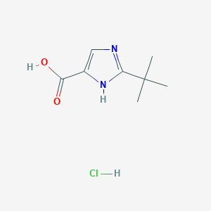 molecular formula C8H13ClN2O2 B2928927 2-叔丁基-1H-咪唑-4-羧酸盐酸 CAS No. 775350-28-2