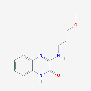 molecular formula C12H15N3O2 B2928929 3-[(3-methoxypropyl)amino]quinoxalin-2(1H)-one CAS No. 731815-56-8