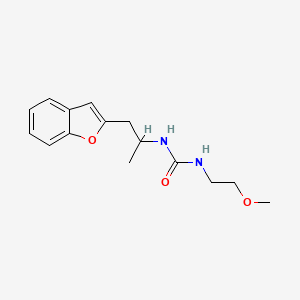 molecular formula C15H20N2O3 B2928931 1-(1-(苯并呋喃-2-基)丙烷-2-基)-3-(2-甲氧基乙基)脲 CAS No. 2034611-59-9