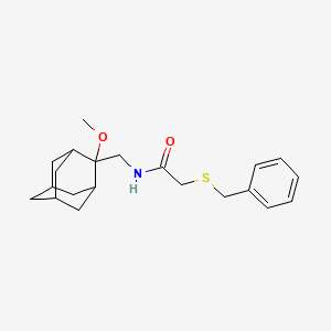 2-(benzylthio)-N-(((1R,3S,5r,7r)-2-methoxyadamantan-2-yl)methyl)acetamide