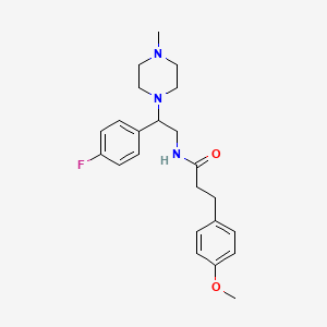 molecular formula C23H30FN3O2 B2928936 N-(2-(4-fluorophenyl)-2-(4-methylpiperazin-1-yl)ethyl)-3-(4-methoxyphenyl)propanamide CAS No. 898414-44-3