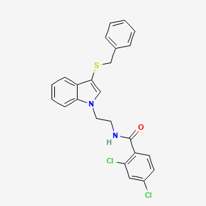 molecular formula C24H20Cl2N2OS B2928943 N-(2-(3-(benzylthio)-1H-indol-1-yl)ethyl)-2,4-dichlorobenzamide CAS No. 532975-25-0