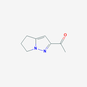 molecular formula C8H10N2O B2928946 1-(5,6-二氢-4H-吡咯并[1,2-b]吡唑-2-基)乙酮 CAS No. 1512202-56-0