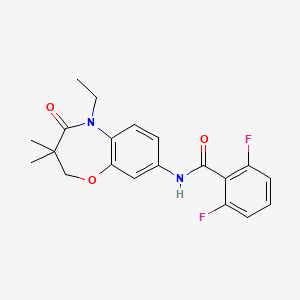 molecular formula C20H20F2N2O3 B2928949 N-(5-ethyl-3,3-dimethyl-4-oxo-2,3,4,5-tetrahydrobenzo[b][1,4]oxazepin-8-yl)-2,6-difluorobenzamide CAS No. 921793-25-1