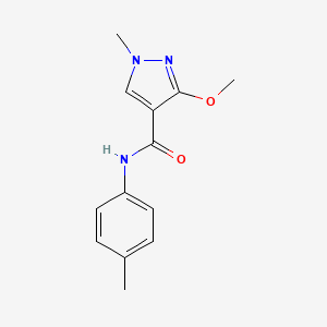 molecular formula C13H15N3O2 B2928952 3-甲氧基-1-甲基-N-(对甲苯基)-1H-吡唑-4-甲酰胺 CAS No. 1014070-82-6