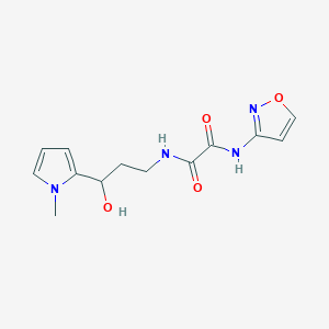 molecular formula C13H16N4O4 B2928959 N1-(3-hydroxy-3-(1-methyl-1H-pyrrol-2-yl)propyl)-N2-(isoxazol-3-yl)oxalamide CAS No. 1787880-80-1