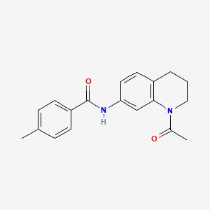 molecular formula C19H20N2O2 B2928962 N-(1-acetyl-3,4-dihydro-2H-quinolin-7-yl)-4-methylbenzamide CAS No. 898423-69-3