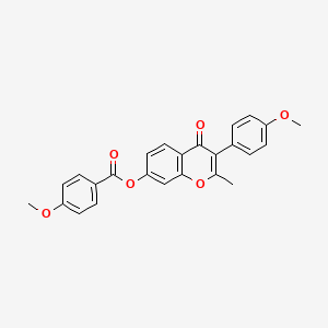 3-(4-methoxyphenyl)-2-methyl-4-oxo-4H-chromen-7-yl 4-methoxybenzoate