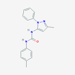 molecular formula C18H18N4O B292898 N-(4-methylphenyl)-N'-(3-methyl-1-phenyl-1H-pyrazol-5-yl)urea 