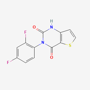 molecular formula C12H6F2N2O2S B2928992 3-(2,4-difluorophenyl)thieno[3,2-d]pyrimidine-2,4(1H,3H)-dione CAS No. 930982-69-7