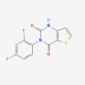 molecular formula C12H6F2N2O2S B2928992 3-(2,4-二氟苯基)噻吩并[3,2-d]嘧啶-2,4(1H,3H)-二酮 CAS No. 930982-69-7