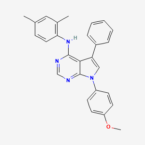 N-(2,4-dimethylphenyl)-7-(4-methoxyphenyl)-5-phenyl-7H-pyrrolo[2,3-d]pyrimidin-4-amine