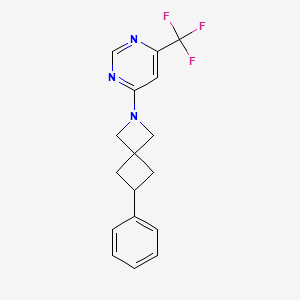 molecular formula C17H16F3N3 B2929006 6-Phenyl-2-[6-(trifluoromethyl)pyrimidin-4-yl]-2-azaspiro[3.3]heptane CAS No. 2379986-68-0