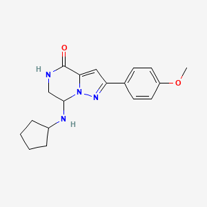 7-(cyclopentylamino)-2-(4-methoxyphenyl)-6,7-dihydropyrazolo[1,5-a]pyrazin-4(5H)-one