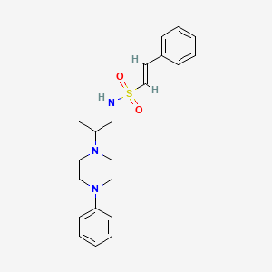 (E)-2-phenyl-N-[2-(4-phenylpiperazin-1-yl)propyl]ethenesulfonamide
