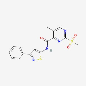 2-methanesulfonyl-5-methyl-N-(3-phenyl-1,2-thiazol-5-yl)pyrimidine-4-carboxamide