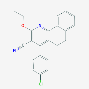 molecular formula C22H17ClN2O B292904 4-(4-Chlorophenyl)-2-ethoxy-5,6-dihydrobenzo[h]quinoline-3-carbonitrile 