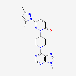 B2929046 6-(3,5-Dimethylpyrazol-1-yl)-2-[1-(9-methylpurin-6-yl)piperidin-4-yl]pyridazin-3-one CAS No. 2379995-94-3