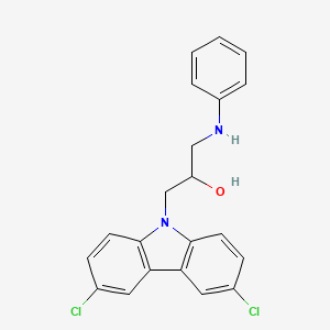 molecular formula C21H18Cl2N2O B2929047 1-(3,6-二氯-9H-咔唑-9-基)-3-(苯胺基)丙烷-2-醇 CAS No. 304878-30-6