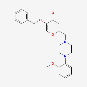 molecular formula C24H26N2O4 B2929049 5-(benzyloxy)-2-((4-(2-methoxyphenyl)piperazin-1-yl)methyl)-4H-pyran-4-one CAS No. 898456-76-3