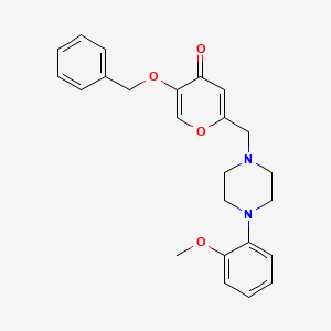 molecular formula C24H26N2O4 B2929049 5-(苄氧基)-2-((4-(2-甲氧基苯基)哌嗪-1-基)甲基)-4H-吡喃-4-酮 CAS No. 898456-76-3