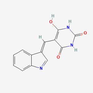 molecular formula C13H9N3O3 B2929059 5-(3-Indolylmethylene)barbituric acid CAS No. 24774-42-3
