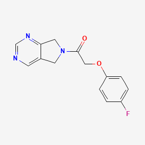 molecular formula C14H12FN3O2 B2929060 2-(4-fluorophenoxy)-1-(5H-pyrrolo[3,4-d]pyrimidin-6(7H)-yl)ethanone CAS No. 1448074-56-3