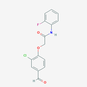2-(2-chloro-4-formylphenoxy)-N-(2-fluorophenyl)acetamide