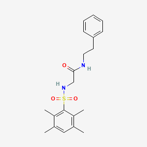molecular formula C20H26N2O3S B2929064 N-phenethyl-2-(2,3,5,6-tetramethylphenylsulfonamido)acetamide CAS No. 690246-08-3