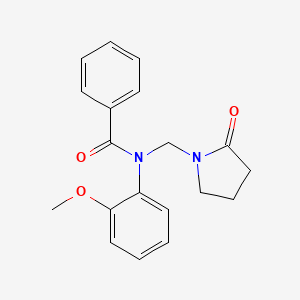 molecular formula C19H20N2O3 B2929065 N-(2-甲氧基苯基)-N-((2-氧代吡咯烷-1-基)甲基)苯甲酰胺 CAS No. 852155-46-5