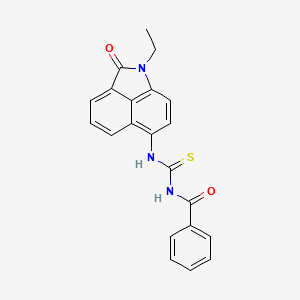 N-((1-ethyl-2-oxo-1,2-dihydrobenzo[cd]indol-6-yl)carbamothioyl)benzamide