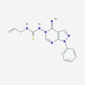 molecular formula C15H15N7S B292907 N-allyl-N'-(4-imino-1-phenyl-1,4-dihydro-5H-pyrazolo[3,4-d]pyrimidin-5-yl)thiourea 