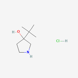 B2929070 3-Tert-butylpyrrolidin-3-ol hydrochloride CAS No. 869976-51-2