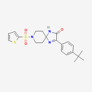 3-(4-Tert-butylphenyl)-8-(2-thienylsulfonyl)-1,4,8-triazaspiro[4.5]dec-3-en-2-one