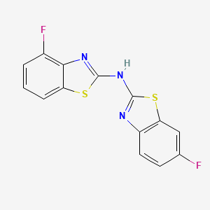 molecular formula C14H7F2N3S2 B2929083 6-fluoro-N-(4-fluorobenzo[d]thiazol-2-yl)benzo[d]thiazol-2-amine CAS No. 862974-61-6