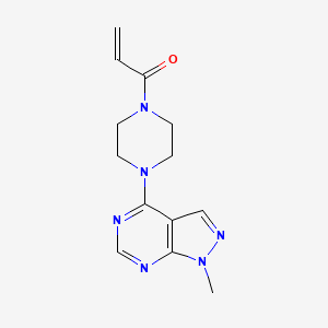 1-(4-{1-methyl-1H-pyrazolo[3,4-d]pyrimidin-4-yl}piperazin-1-yl)prop-2-en-1-one