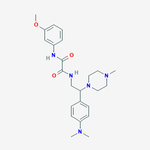 molecular formula C24H33N5O3 B2929110 N1-(2-(4-(dimethylamino)phenyl)-2-(4-methylpiperazin-1-yl)ethyl)-N2-(3-methoxyphenyl)oxalamide CAS No. 923065-29-6