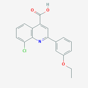 molecular formula C18H14ClNO3 B2929111 8-Chloro-2-(3-ethoxyphenyl)quinoline-4-carboxylic acid CAS No. 862663-09-0