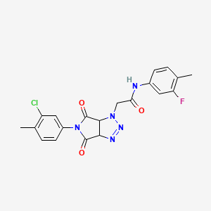 2-(5-(3-chloro-4-methylphenyl)-4,6-dioxo-4,5,6,6a-tetrahydropyrrolo[3,4-d][1,2,3]triazol-1(3aH)-yl)-N-(3-fluoro-4-methylphenyl)acetamide