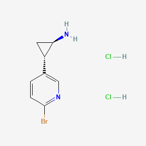 (1R,2S)-2-(6-Bromopyridin-3-yl)cyclopropan-1-amine;dihydrochloride