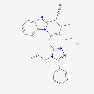 1-[(4-allyl-5-phenyl-4H-1,2,4-triazol-3-yl)thio]-2-(2-chloroethyl)-3-methylpyrido[1,2-a]benzimidazole-4-carbonitrile