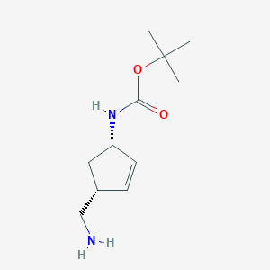 Tert-butyl N-[(1S,4R)-4-(aminomethyl)cyclopent-2-en-1-yl]carbamate
