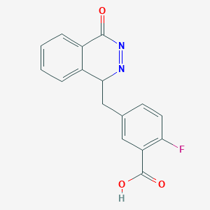 molecular formula C16H11FN2O3 B2929136 1-(3-Carboxy-4-fluorobenzyl)-1,4-dihydrophthalazine-4-one CAS No. 1423030-10-7