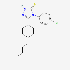 4-(4-chlorophenyl)-5-(4-pentylcyclohexyl)-4H-1,2,4-triazole-3-thiol