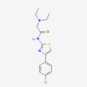 molecular formula C15H18ClN3OS B2929142 N-[4-(4-chlorophenyl)-1,3-thiazol-2-yl]-2-(diethylamino)acetamide CAS No. 100956-98-7