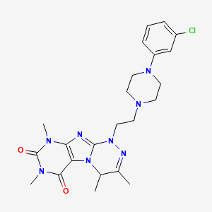 1-(2-(4-(3-chlorophenyl)piperazin-1-yl)ethyl)-3,4,7,9-tetramethyl-7,9-dihydro-[1,2,4]triazino[3,4-f]purine-6,8(1H,4H)-dione